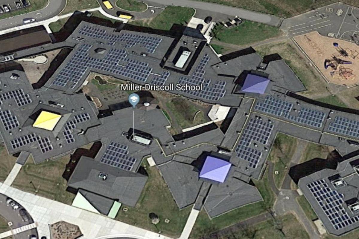 Solar Panels on roof of Miller Driscoll School