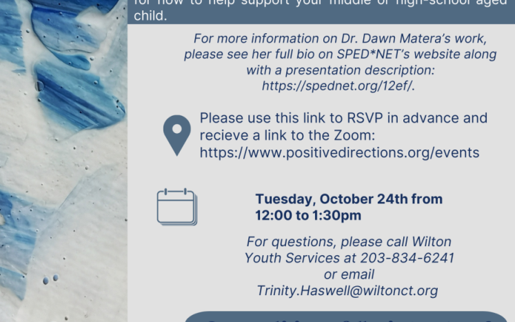 Presentation Information on Eexcutive Functioning Zoom Panel 10/24/23 from 12:00 to 1:30.